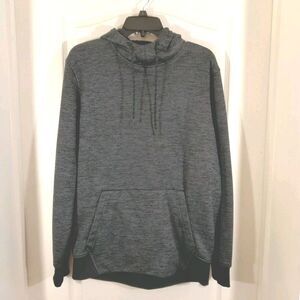Under Armour ColdGear Mens Hoodie Gray Loose Fit Pullover Mock Neck EUC